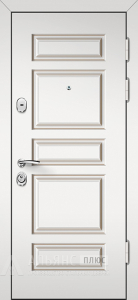 Входная дверь Вайт из коллекции Line bravo с отделкой экошпоном №4 внешняя - фото