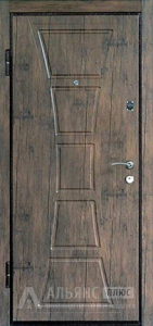 Входная дверь тёмный орех с наружной МДФ-панелью №38 внутренняя - фото