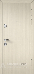 Элегантная дверь металлическая утепленная с терморазрывом и фрезеровкой №110 внешняя - фото