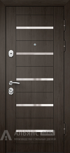 Дверь цвета Венге с теплоизоляцией из пенополистирола №17 внешняя - фото