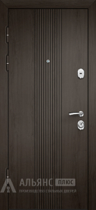 Дверь цвета Венге с теплоизоляцией из пенополистирола №17 внутренняя - фото