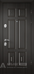 Входная дверь с утеплителем пенополистирол (трехконтурная) №23 внешняя - фото