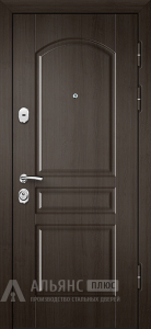 Металлическая дверь в квартиру с отделкой экошпон для узкого проема №21 внешняя - фото