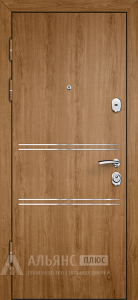 Дверь шпон файн с отделкой Модерн и усиленной звукоизоляцией №36 внутренняя - фото