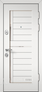 Дизайнерская дверь с покрытием белый софт №95 внешняя - фото