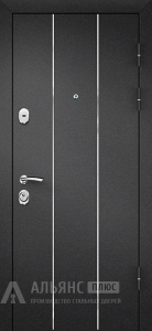 Дизайнерская глухая дверь Антрацит №24 внешняя - фото