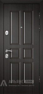 Черная термо-дверь лабиринт с контуром уплотнения №8 внешняя - фото