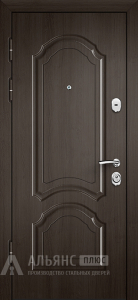 Металлическая дверь в квартиру с отделкой экошпон для узкого проема №21 внутренняя - фото