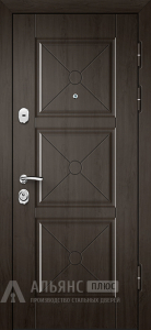 Филенчатая венге дверь в стойкой эмали №35 внешняя - фото